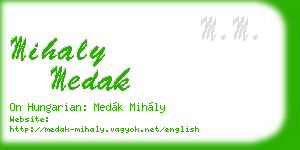 mihaly medak business card